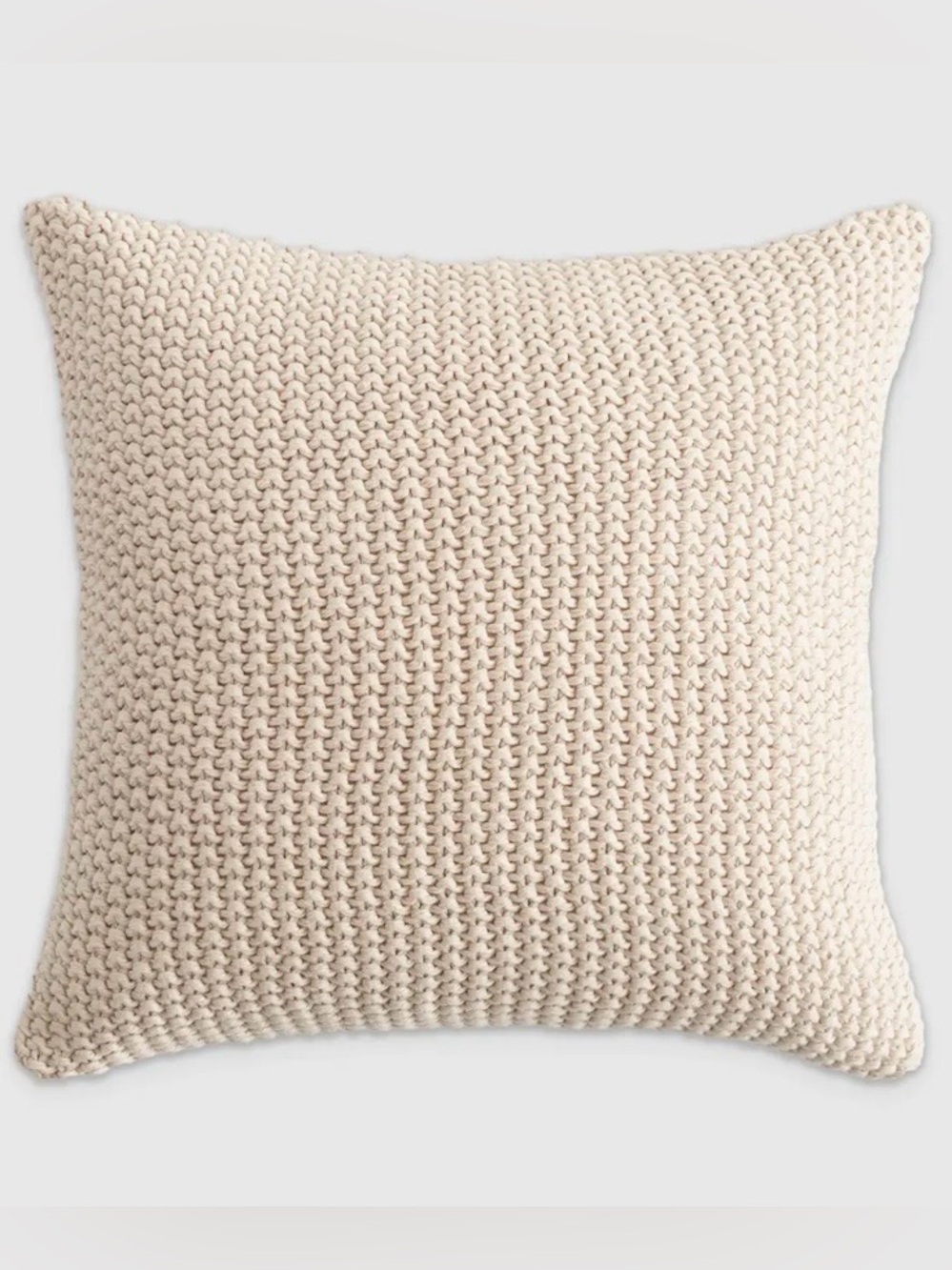 NWT Quince Set of 2 Cotton Fisherman Pillow Covers, 20 X 20 (Natural) - Picture 4 of 6